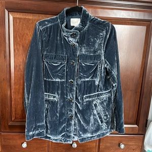 Loft velvet cargo style blazer